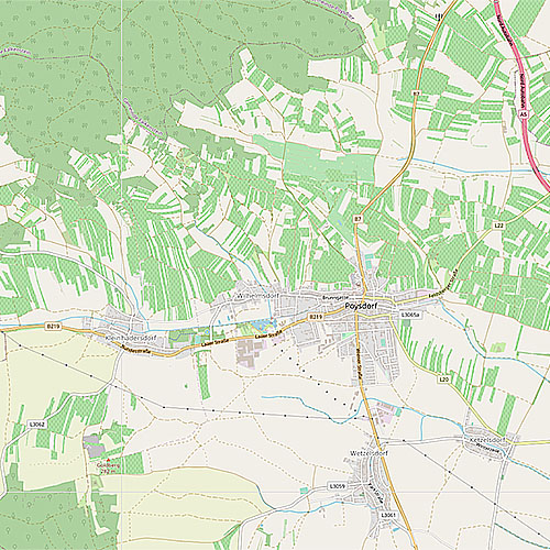 Karte der Region Weinviertel